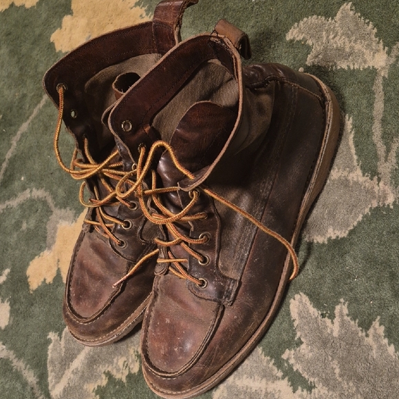 Red Wing Shoes Brown Leather Lace-Up Work Boots
